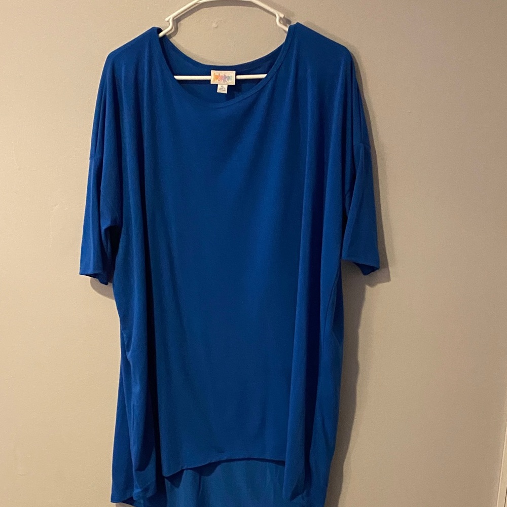 LuLaRoe Vibrant Blue Short Sleeve Top